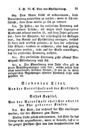 Siebenter Titel. Von der Vaterschaft und der Kindschaft.