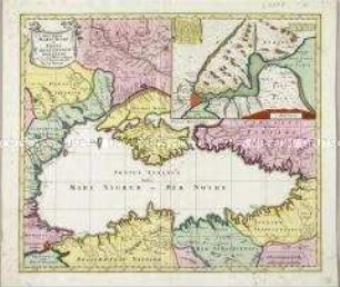 Nova Mappa Maris Nigri et Freti Constantinopolitani. Mit einer Nebenkarte