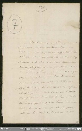 Eigenh. Brief von Achille Léon Victor de Broglie an August Wilhelm von Schlegel, Paris, 31.12.1838