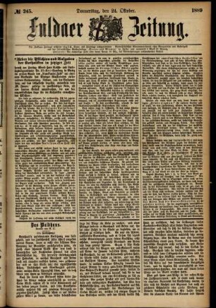Ausgabe vom Donnerstag, den 24. Oktober 1889.