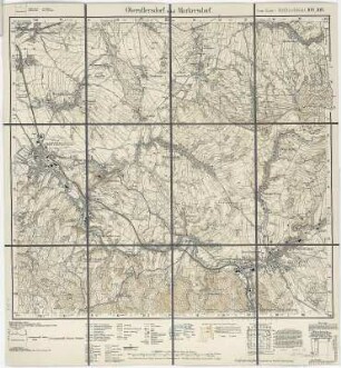 Section Oberullersdorf und Markersdorf aus: Topographische Karte (Meßtischblätter) Sachsen