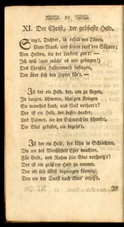 XI. Der Christ, der größeste Held