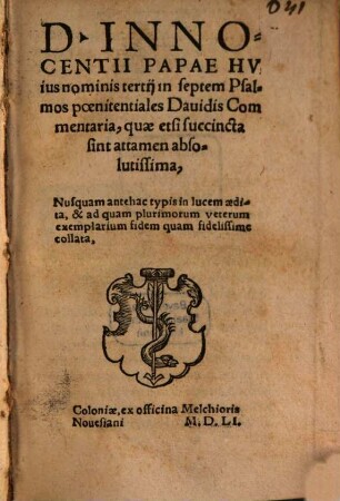In septem psalmos poenitentiales Davidis commentaria