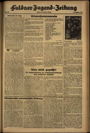 Zweite Ausgabe vom Mittwoch, den 22. Dezember 1937.