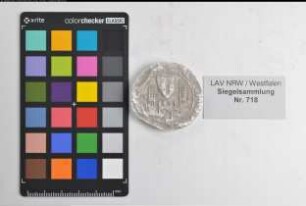 Siegler: Laasphe, Stadt Überlieferungsart: Nachbildung. Stoff: Gips Farbe: weiß Form: rund. Durchmesser: Art: Typ: Umschrift: