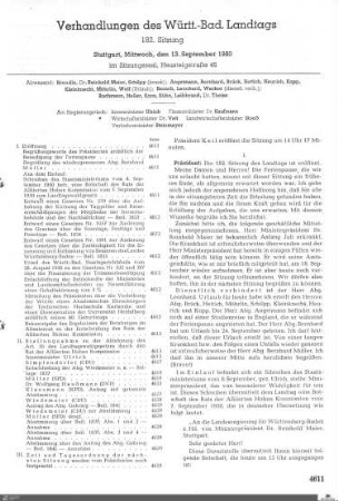 182. Sitzung, Stuttgart, 13.9.1950
