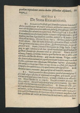 Sectio I. De Statu Exinanitionis.