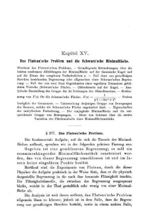§ 207. Das Plateau'sche Problem.