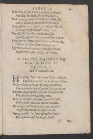 P. Ovidii Nasonis De Ponto, Liber II.