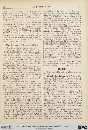 Zur Bremer "Internationalen"