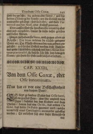 Cap. XXXIII. Von dem Osse Coxæ , oder Osse innominato