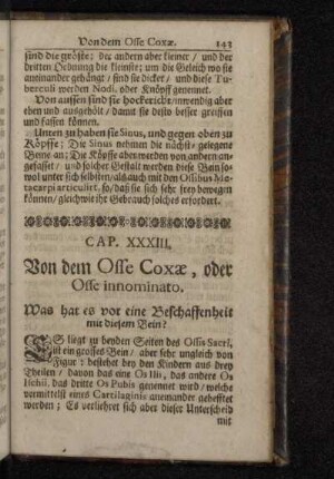 Cap. XXXIII. Von dem Osse Coxæ , oder Osse innominato