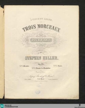 Trois morceaux pour piano : op. 121