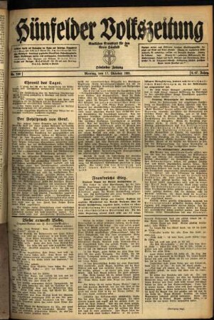 Ausgabe vom Montag, den 17. Oktober 1921.