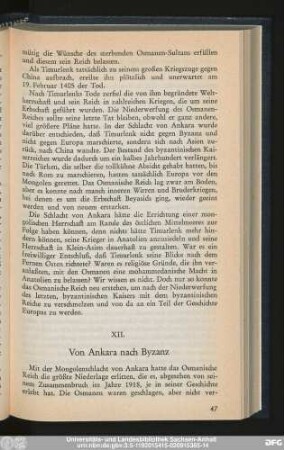 XII. Von Ankara nach Byzanz