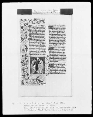 Breviarium Petri Mileti — Fünf Juden im Gespräch, Folio 414verso