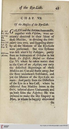 Chap. VII: Of the Muscles of the Eye-Lids