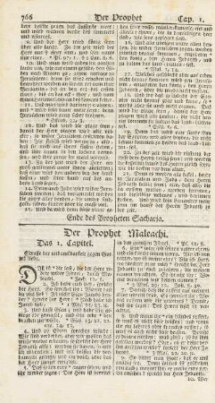 der Prophet Maleachi.
