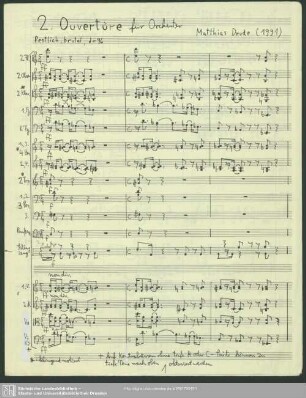 2. Ouvertüre für Orchester : (1991)