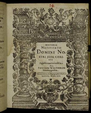 Historia Nativitatis Domini Nostri Jesu Christi : Sapphico metro reddita