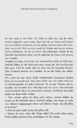 Phänomenologie Kafkas