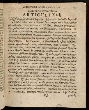 125-136, Articuli XVII - XIX