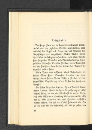 Kriegsnöte