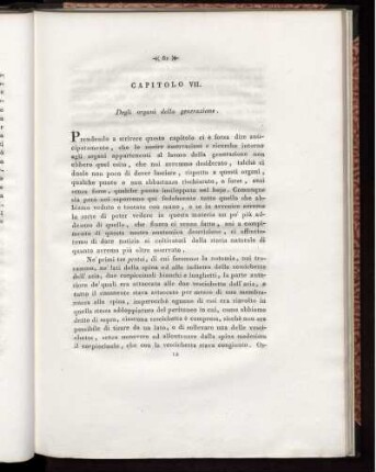 Capitolo VII. Degli organi della generazione