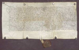 Gültbrief des Hans Billing gegen die Pfarrkirche zu Büchenbronn unter Verpfändung von Gütern zu Büchenbronn