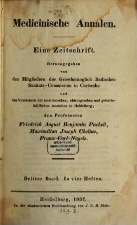 Medicinische Annalen. 3. 1837