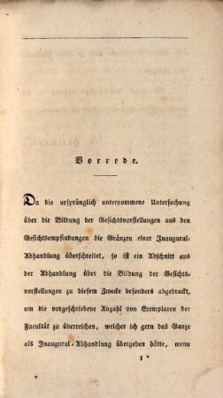 Ueber die Verschiedenheit der Gesichtsempfindungen u. Gesichtsvorstellungen : Eine Inaug. Abh.