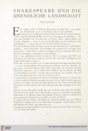 2: Shakespeare und die unendliche Landschaft