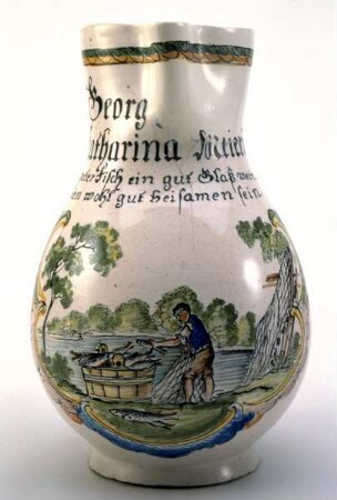 Birnkrug: Fischer. Trinkspruch