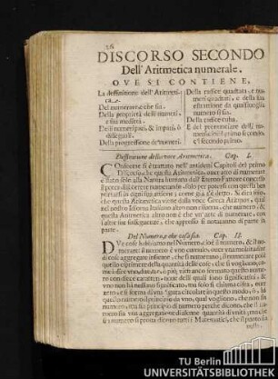Discorso Secondo Dell'Aritmetica numerale.