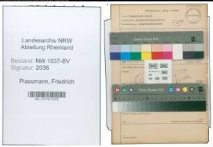 Entnazifizierung Friedrich Plassmann , geb. 05.08.1891 (Sparkassenangestellter)