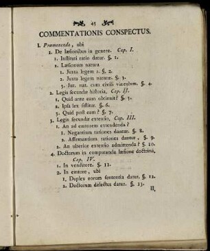 Commentationis Conspectus.