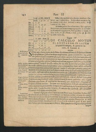 Caput IV. De Calculo Motus Planetarum In Latum ad quodvis tempus, & quemvis locum, & Canone sinuum.