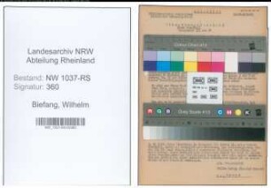Entnazifizierung Wilhelm Biefang , geb. 12.04.1903 (Stadtinspektor)