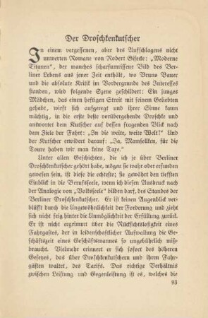 Der Droschkenkutscher