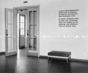 Ausgang des Lagermuseums der Gedenkstätte Sachsenhausen