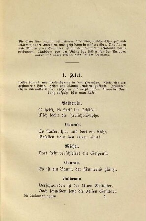 Die Rolandsknappen : heitere Märchen-Oper (oder Melodrama)