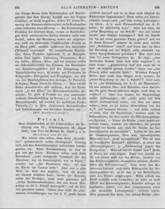 Stahl, F. J.: Zwei Sendschreiben an die Unterzeichner der Erklärung vom 15., beziehungsweise 26. August 1845. Zugleich als ein Votum in der Augsburgischen Confessions-Frage. Berlin: Schroeder 1845 (Beschluss von Nr. 29.)