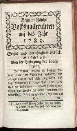 Sechs und dreyßigstes Stück
