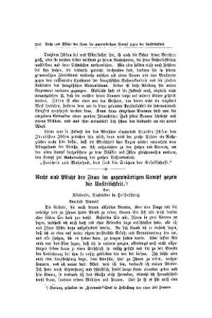 Recht und Pflicht der Frau im gegenwärtigen Kampf gegen die Unsittlichkeit