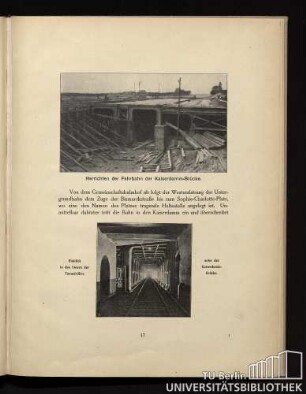 16. Herrichten der Fahrbahn der Kaiserdamm-Brücke. Einblicke in das Innere der Tunnelröhre unter der Kaiserdamm-Brücke.