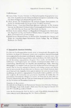 17. Epigraphische Datenbank