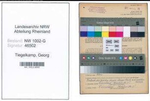 Entnazifizierung Georg Tiegelkamp, geb. 12.04.1898 (Gastwirt)