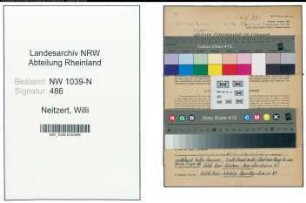 Entnazifizierung Willi Neitzert , geb. 01.03.1914 (Bergmann)