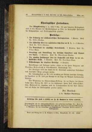 Theologischer Ferienkurs