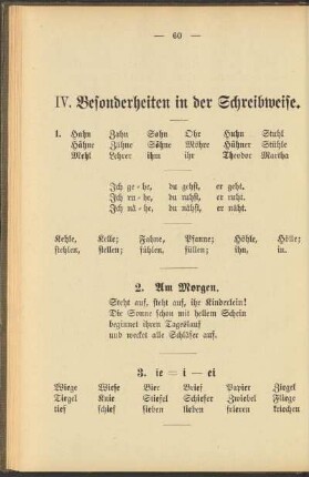 IV. Besonderheiten in der Schreibweise